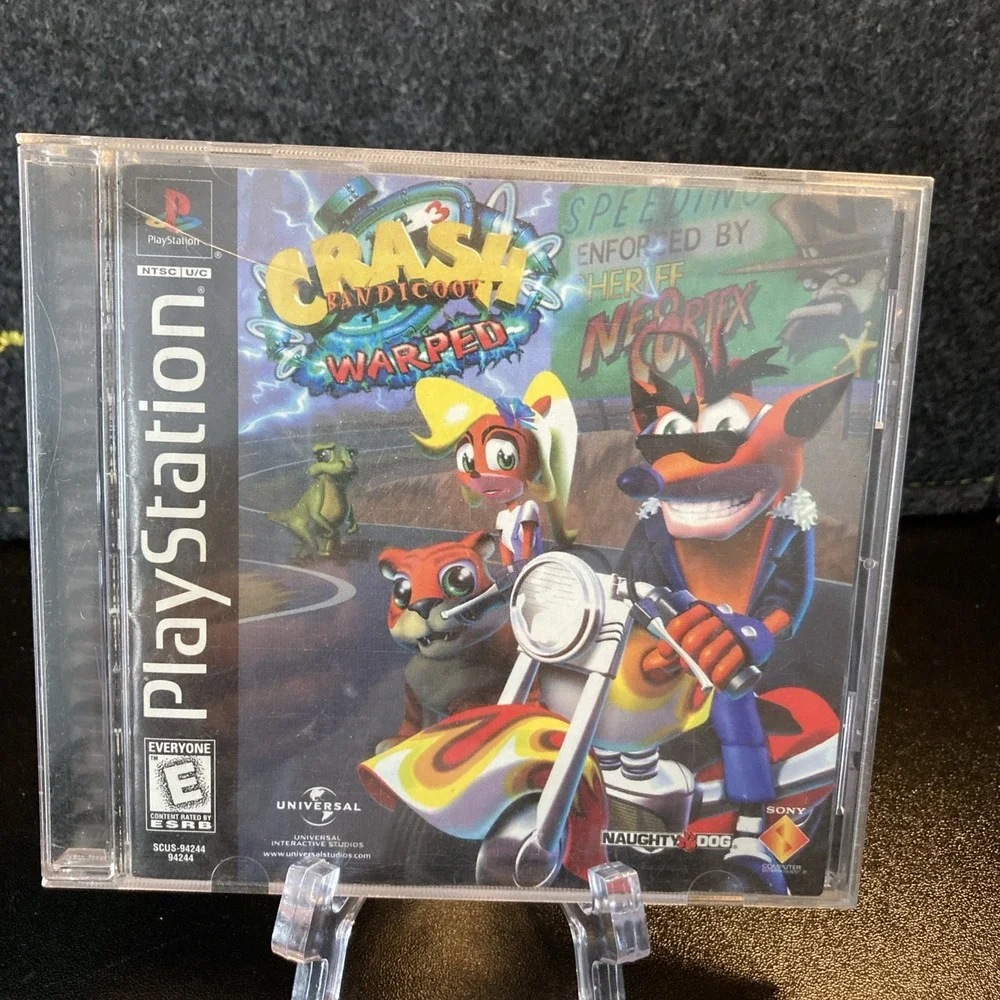 Crash Bandicoot 3 Warped Black Label Sony Playstation‎ 1 PS1 With Book 1998
